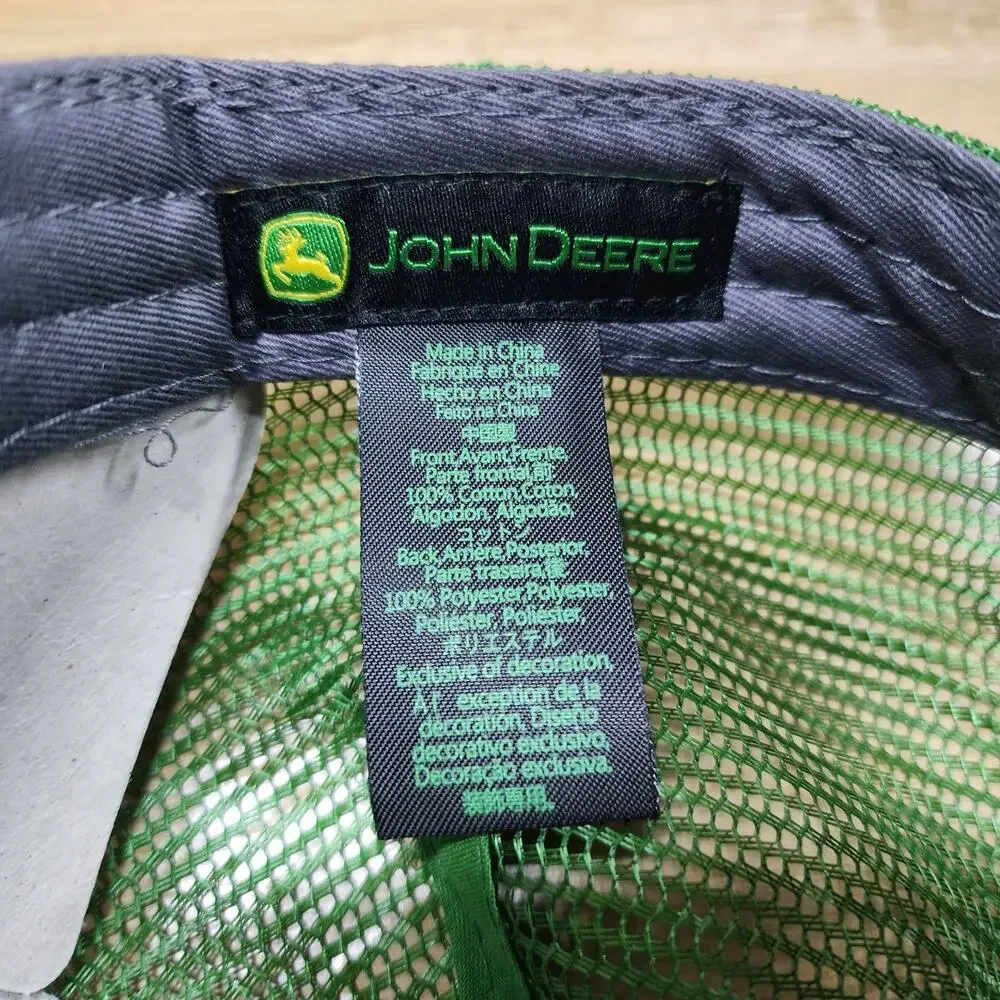 John Deere Power Pac Trucker Hat Men's OS Adjustable Gray Green New See Pictures
